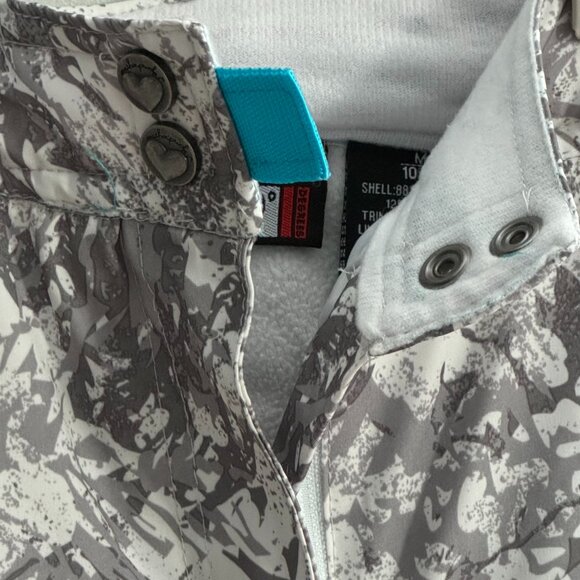 32 Degrees Weatherproof Girl's Winter Ski/Snow Pants, Grey Camouflage, M (10-12) - Picture 6 of 12
